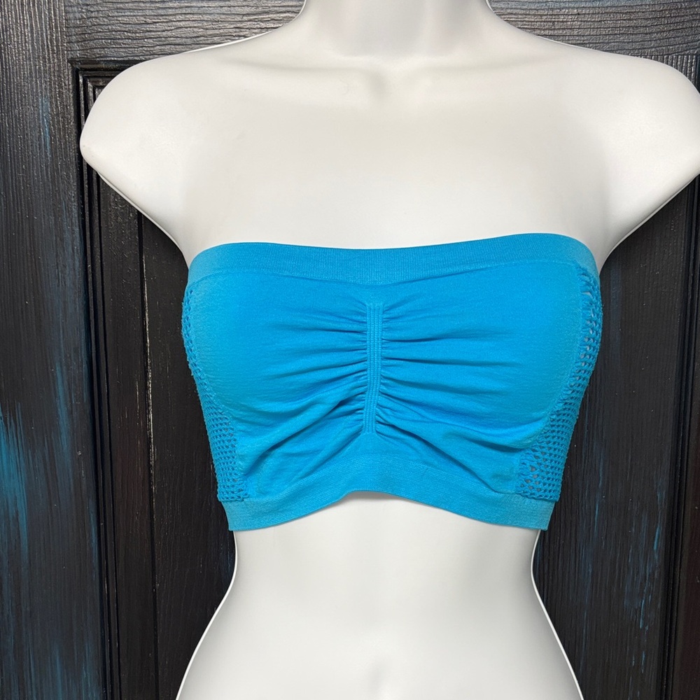 Blue Strapless Bandeau Top new without tags